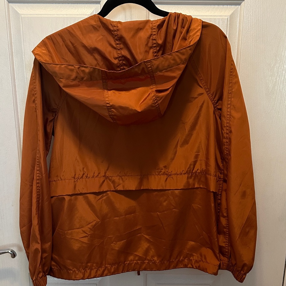 Madewell Rust Hooded Windbreaker Jacket Size XS - Picture 8 of 10